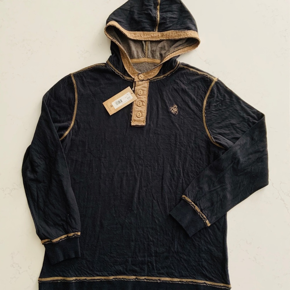 Men’s Hooded Henley, Large